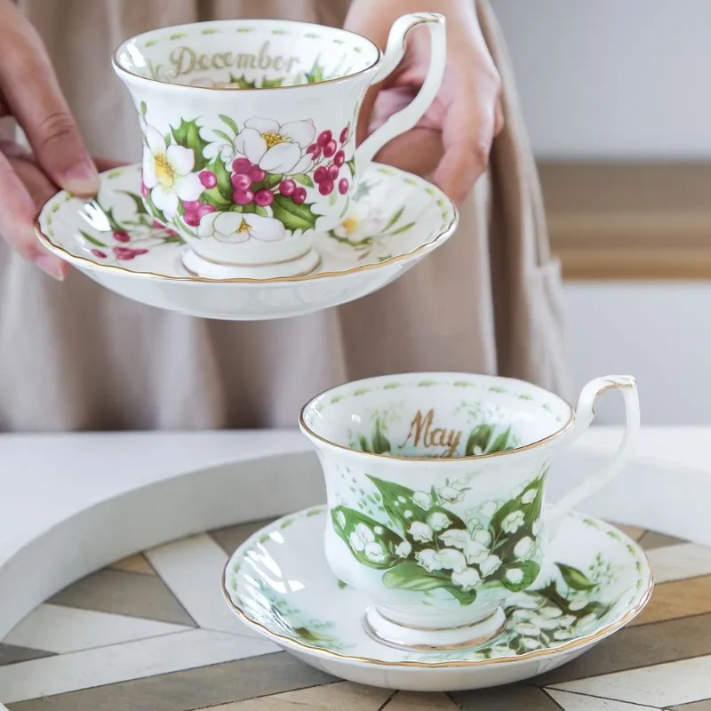 Royal albert monthly coffee cup bone china afternoon tea set - luxury gift for home