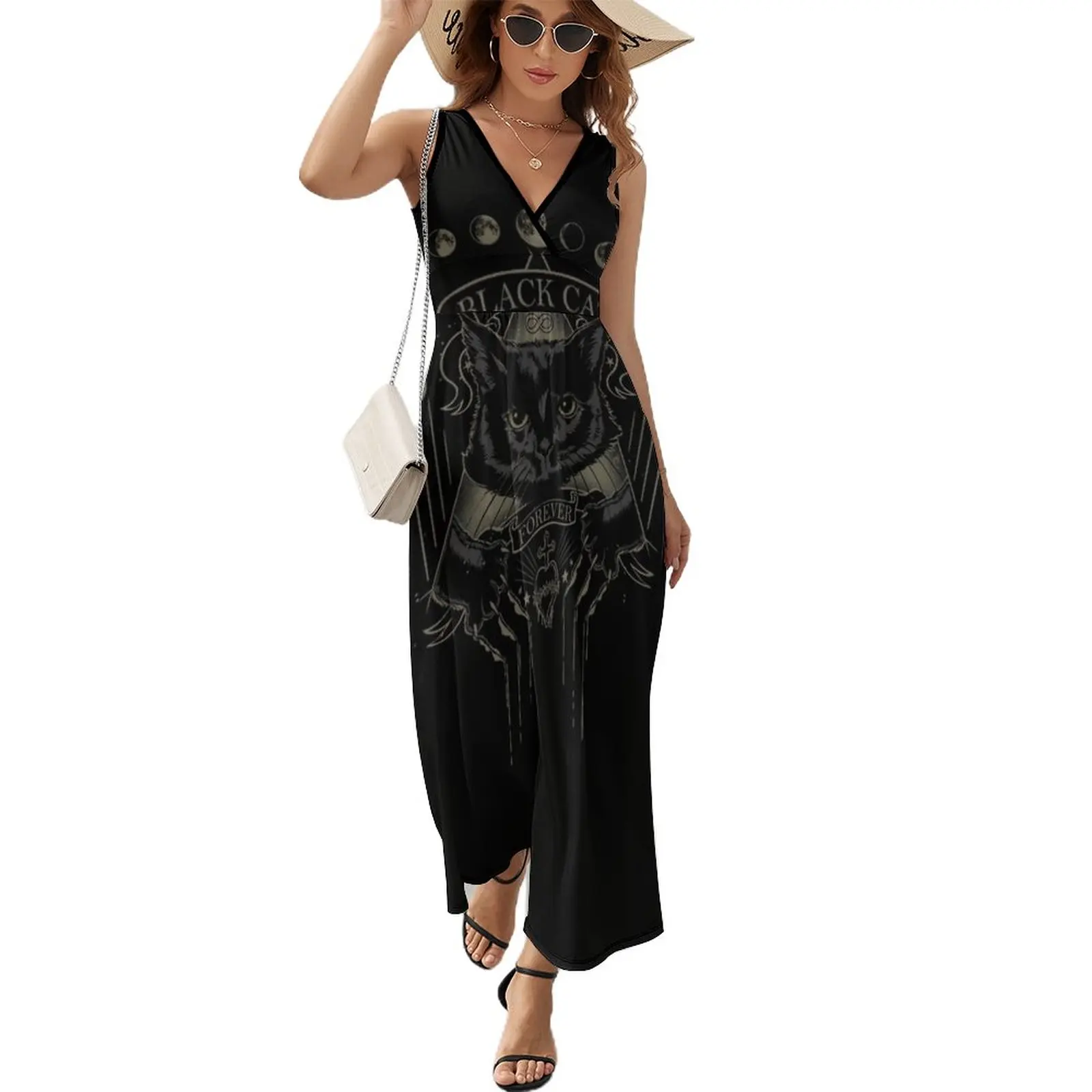 

Black Cat Cult Sleeveless Dress sexy short dresses daring Woman clothes luxury dress