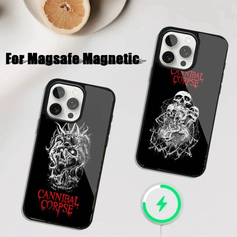

2025 C-Cannibal Corpse EU UK Tour Case iPhone 17,16,15,14,13,12,11,Pro,Max,Plus,Mini,SE4,E Magnetic Magsafe Wireless Charging