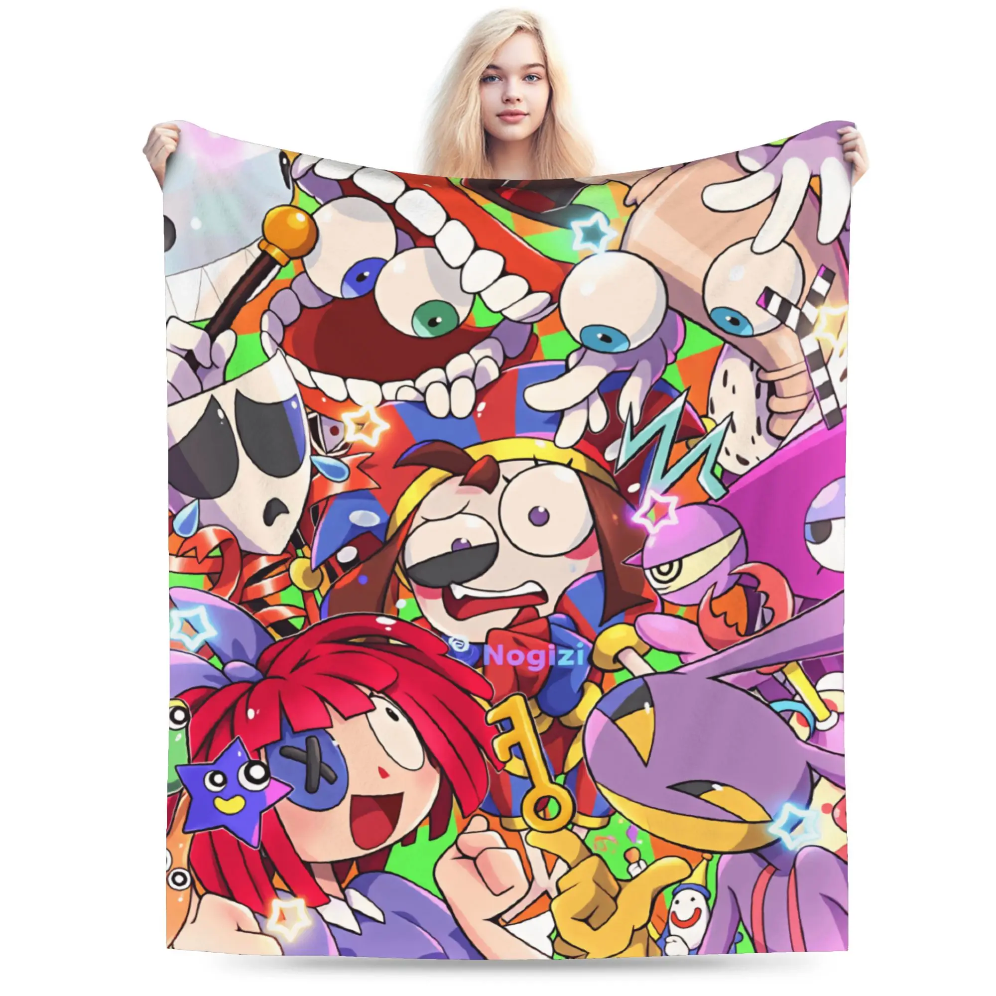 A-Amazing D-Digital C-Circus T-TADC Blanket Quality Soft  Throw Blanket Autumn Travel Car Living Room Trend Bedspread