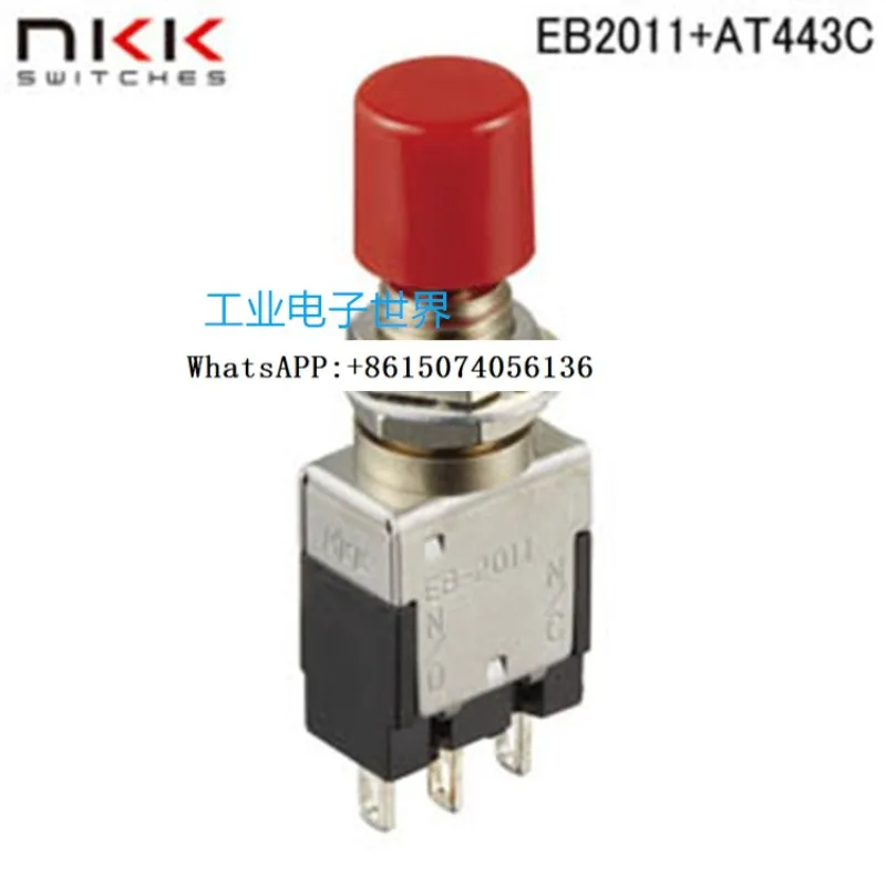 

EB2011-BCNKK button switch 3rd pin 2nd gear unilateral reset EB2011-CC red cap 2ON(2PCS)