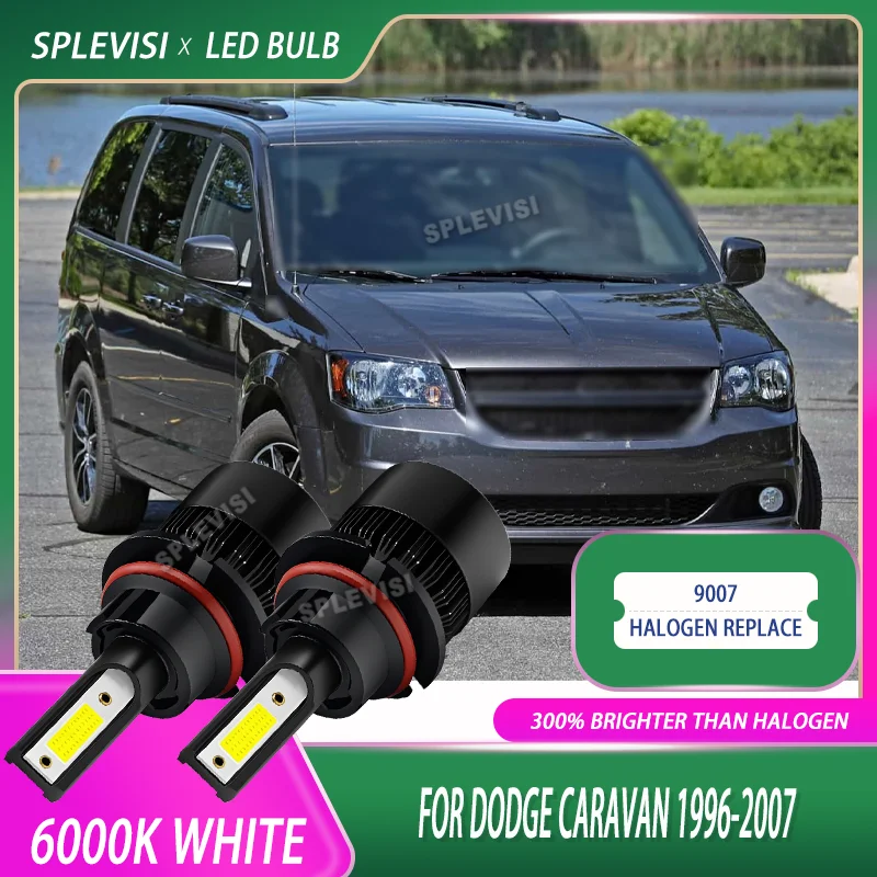 

9007 LED Headlight 300% Brighter than Halogen Long Lifespan For Dodge Caravan 1996-2007 Durango 1998-2003 1999 2000 2001 2002