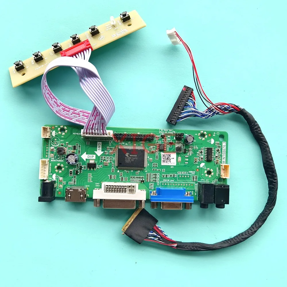

Плата контроллера драйвера для LTN156AT19-001 LTN156AT20-H01 комплект DIY VGA DVI 1366x768 15,6 "панель ноутбука HDMI-совместимая 40-контактная LVDS