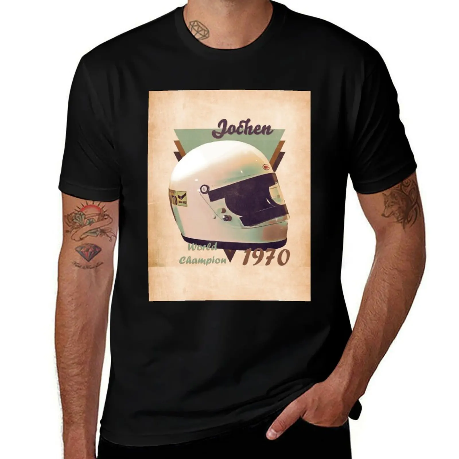 

Jochen Rindt's helmet T-Shirt Casual Streetwear Short Sleeve Tee