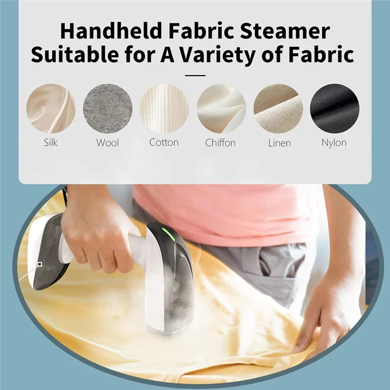 A76G-プロフェッショナル衣類スチーマー衣類1800W強力なハンドヘルドファブリックスチーマー、高速ヒートアッププレート、EUプラグ