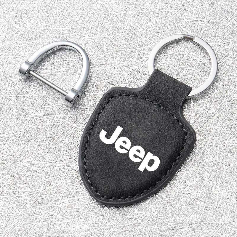 Nuovo Portachiavi Auto In Pelle Anello Per Jeep Renegade Wrangler JL JK Gladiator Grand Liberty Cherokee Compass Portachiavi Accessori