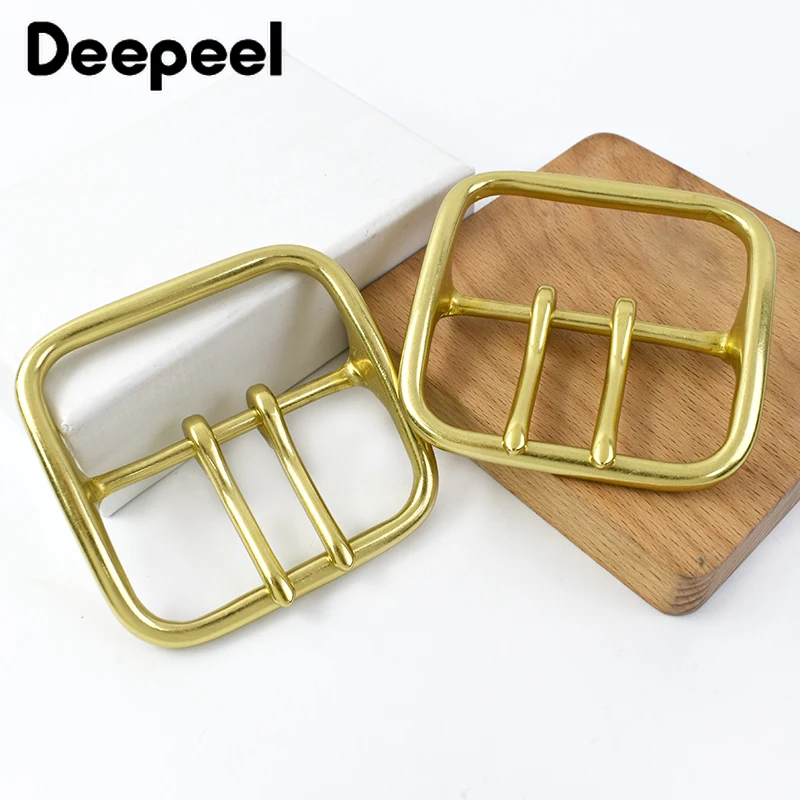 

1/2Pcs 62mm Brass Belt Buckle Double Pin Buckles Head Leather Belts Adjustment Button Men Women Jeans Waistband DIY Accessories