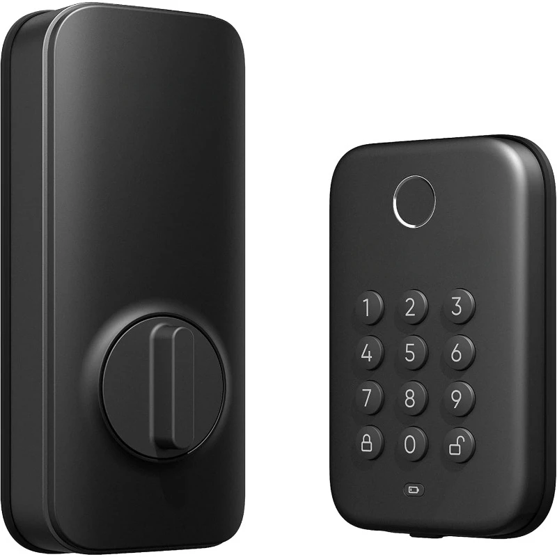 Auto-Lock Bolt, Fingerprint Keyless Entry Door Smart Bluetooth Deadbolt Replacement, Backlit Keypad