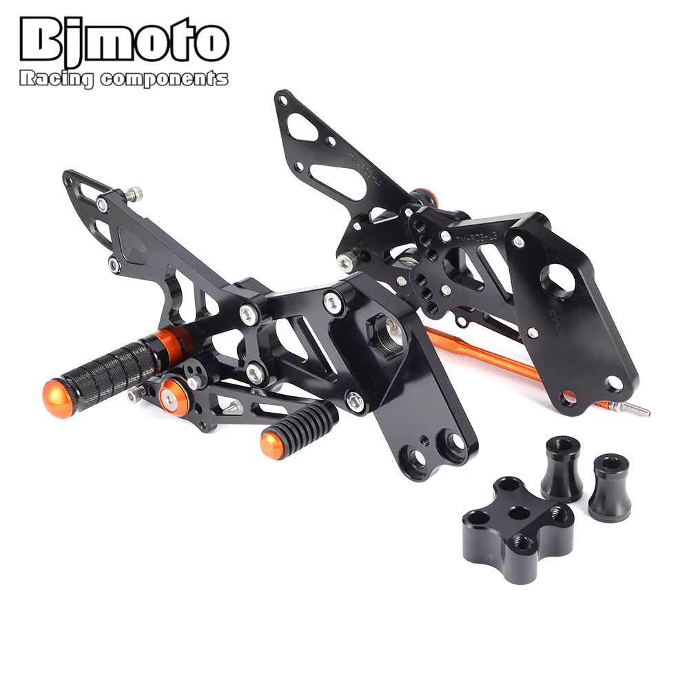 Motorcycle Adjustable Rearset Foot Pegs Pedals For K-TM RC 125 200 390 2014 - 2021 Footrest Rear Set RC125 RC200 RC390