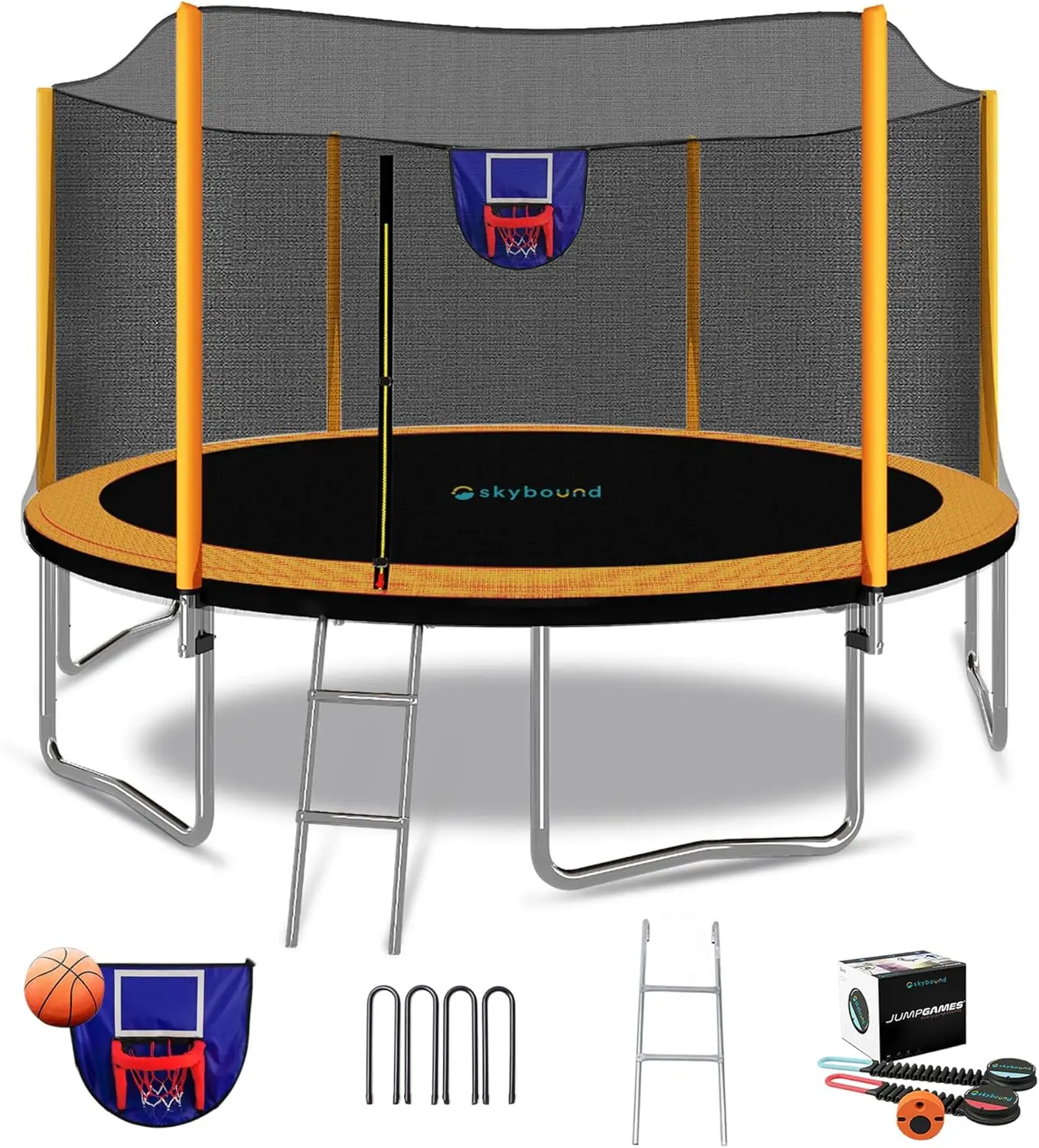 

Trampoline with Safety Enclosure Net - 10ft 12ft 14ft 15ft 16ft Large Outdoor Backyard ASTM Approved Trampolines for Ki