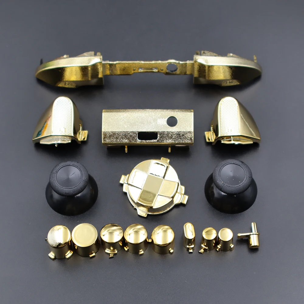 Electroplate Full Set LB RB RT LT ABXY D-Pad Bumper Trigger Buttons Mod Kit For Xbox Series S X Controller