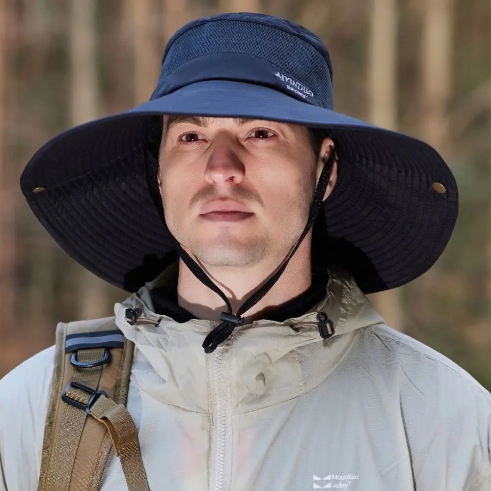 

Hot Sale Quick Drying Sun Hat Wide Brim Anti-UV Fisherman Hat Breathable Waterproof Bucket Hat Hiking Travel