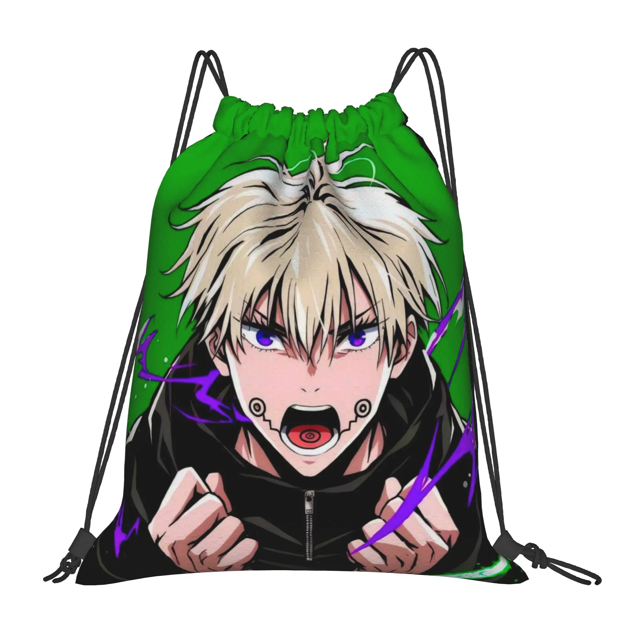 

Многофункциональный карманный рюкзак Toge Inumaki (4) Jujutsu Kaisen для мужчин и женщин, сумка для хранения, дорожная сумка для подростков, сумки на шнурке с принтом