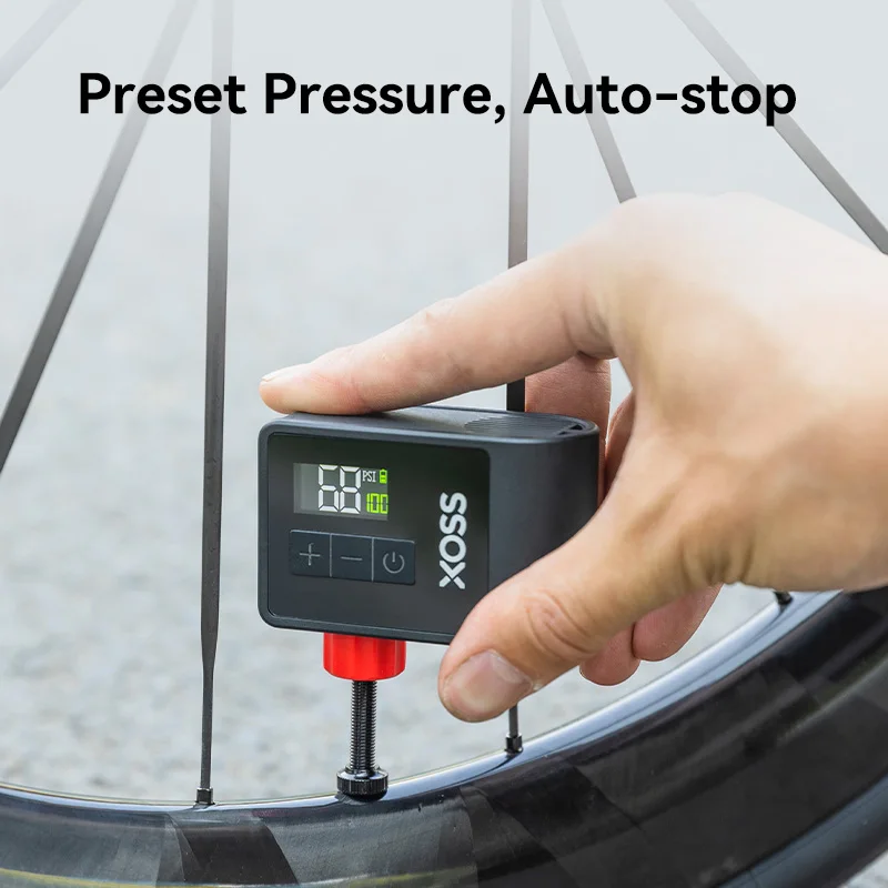 XOSS AirCube 120PSI مضخة دراجة صغيرة مضخة هواء محمولة مع صمامات شريدر بريستا قابلة للشحن منفاخ هواء ملحقات الدراجة #3