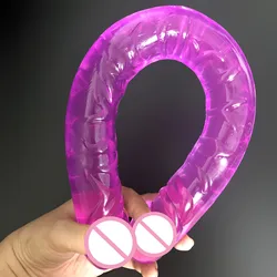 About 5 cm Dia  thick Double Dildo 16.5 Inch 42cm L  dual glan penis for Women Gay Lesbian Double Ended Dong Sex Toy Sex Product