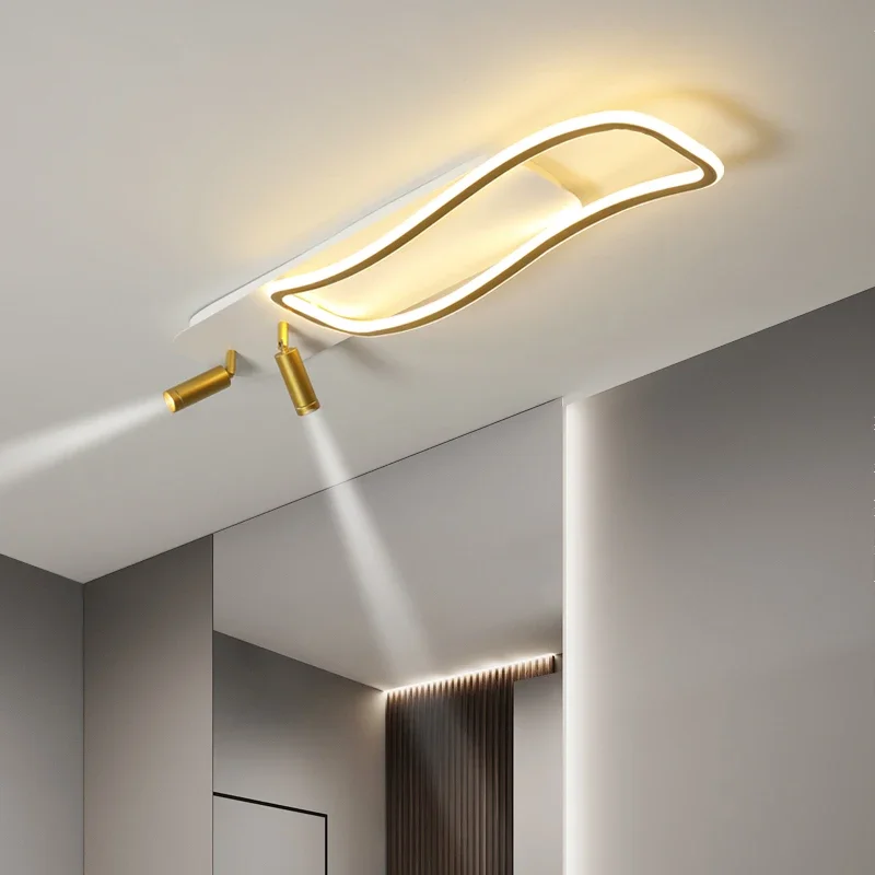 Imagem -02 - Moderna Lâmpada de Teto Led com Holofote Lustres do Corredor para Sala Estar Vestiário Luz Teto Decoração Casa Luminária