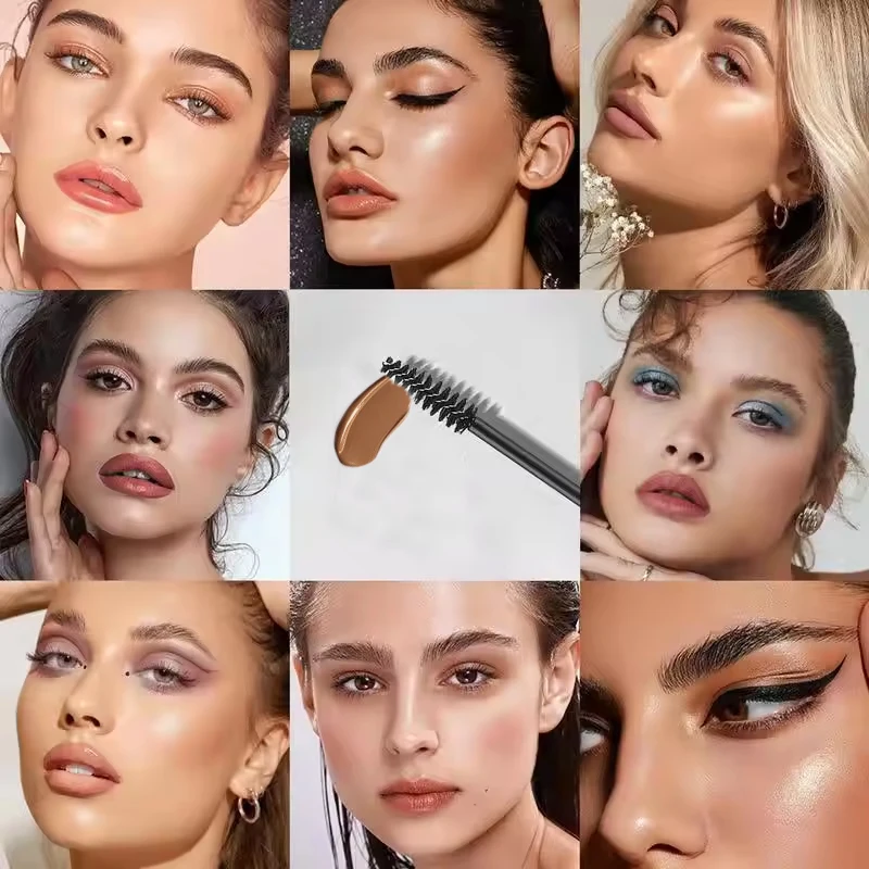 Eyebrow Eyelash Dye Tint Kit Tattoo Eyebrow Mascara Cream Lasting Eye Brow Tint Liquid Paint Brown Black Color Korea Makeup Tool