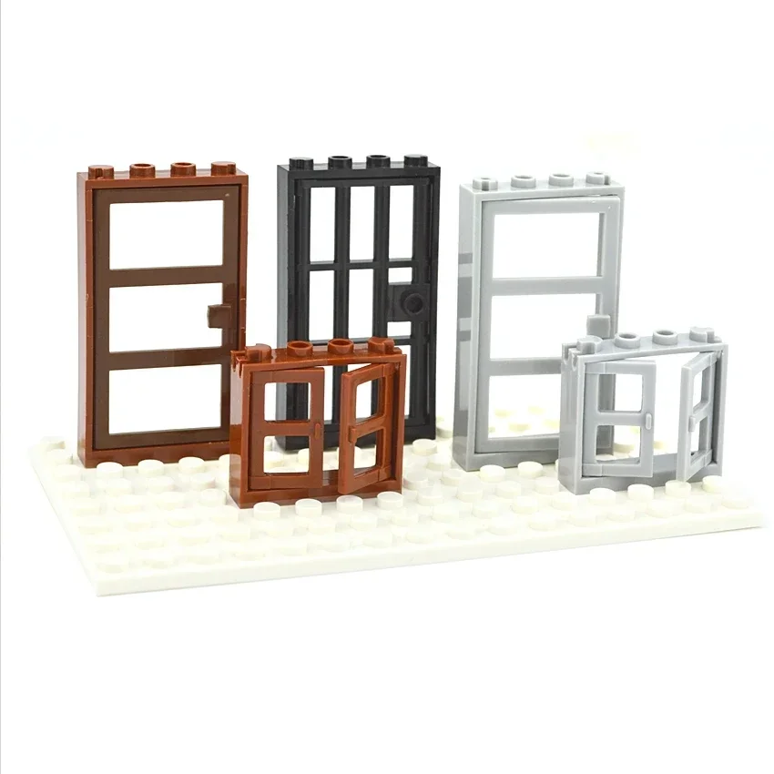 Fai da te assemblare il giocattolo in mattoni compatibile con gli accessori classici della città amici casa porta finestra castello Hotel MOC Parts Building Blocks