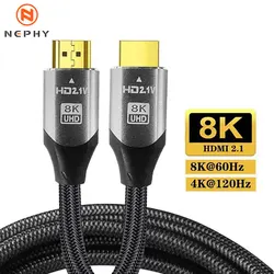 Kabel 2.1 kompatybilny z HDMI Ultra High-speed 8K/60Hz 4K/120Hz dla Xiaomi Mi Box PS5 Dolby Vision 48Gbps HDMI-kompatybilny 8K 5m 8m