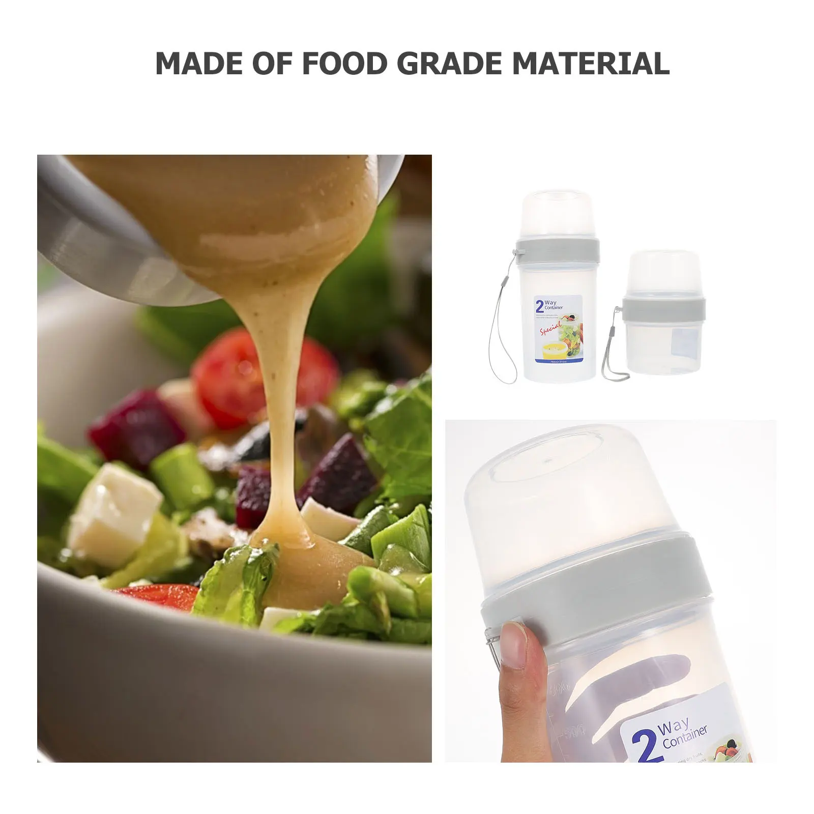 

2Pcs Food Storage Box Sealed Dustproof Insectproof Detachable Easy Clean Suitable Seasonings Foods Fresh Kitchen Helper