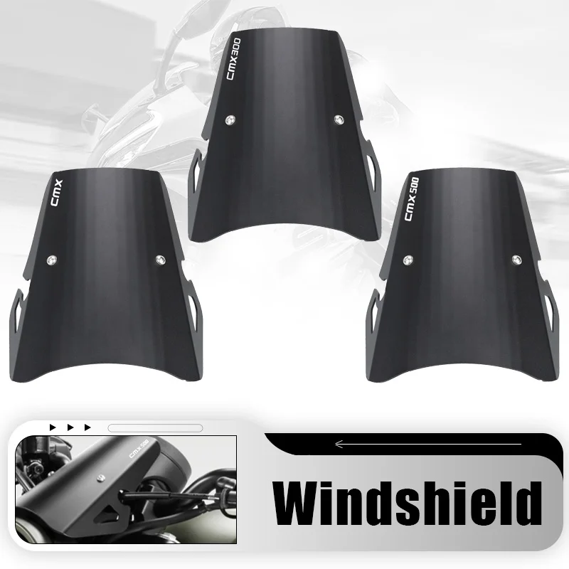 

For HONDA CMX500 CMX300 CMX 300 500 REBEL 2017-2026 2025 Front Windshield Fairing Windscreen Deflector Motorcycle Accessories