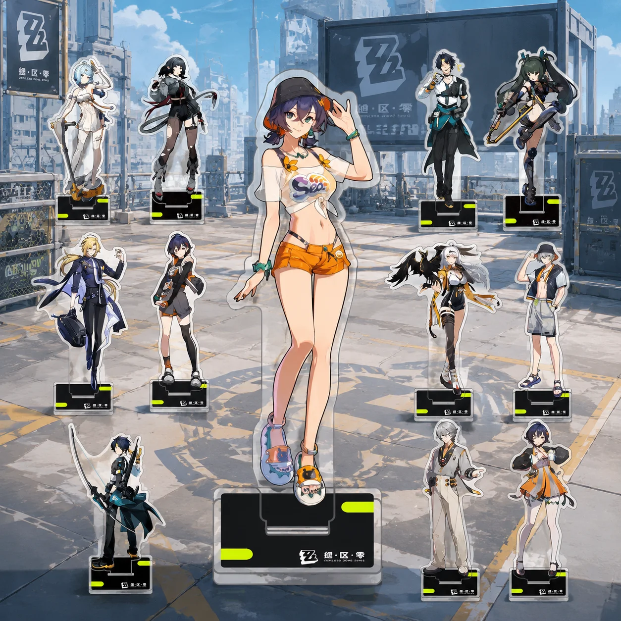 Zenless Zone Zero Alice Yuzuha Yixuan Hugo Vlad Ju Fufu Ellen Acrylic Stand Figure Anime Desk Display Collectible Gift keychain