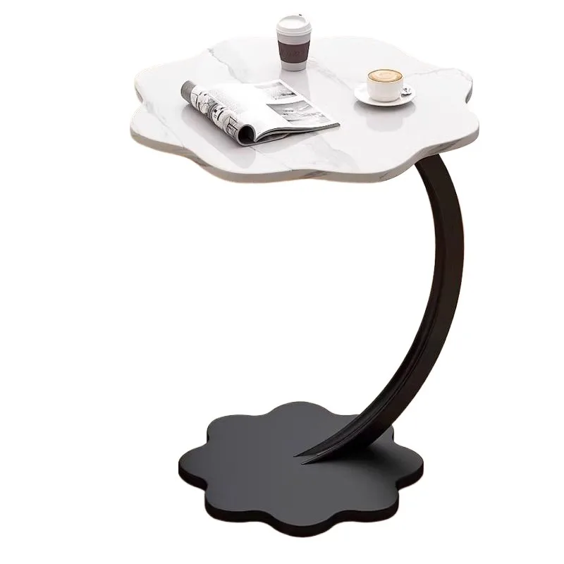 #Contemporary Modern Living Room Flower-shape Wooden Coffee Table with Metal Legs Home Bar Office Dining  Park Use Furniture