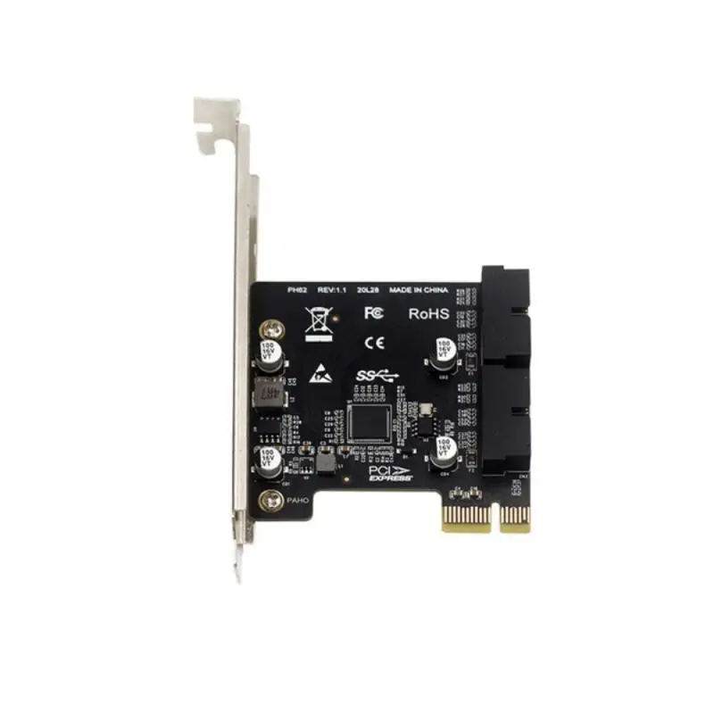 

PCI Express To Dual 19/20 Pin USB 3.0 PCI-E X1 X4 X8 X16 To 2 Ports USB3.0 Header Interface Cable PCI Express Adapter Card