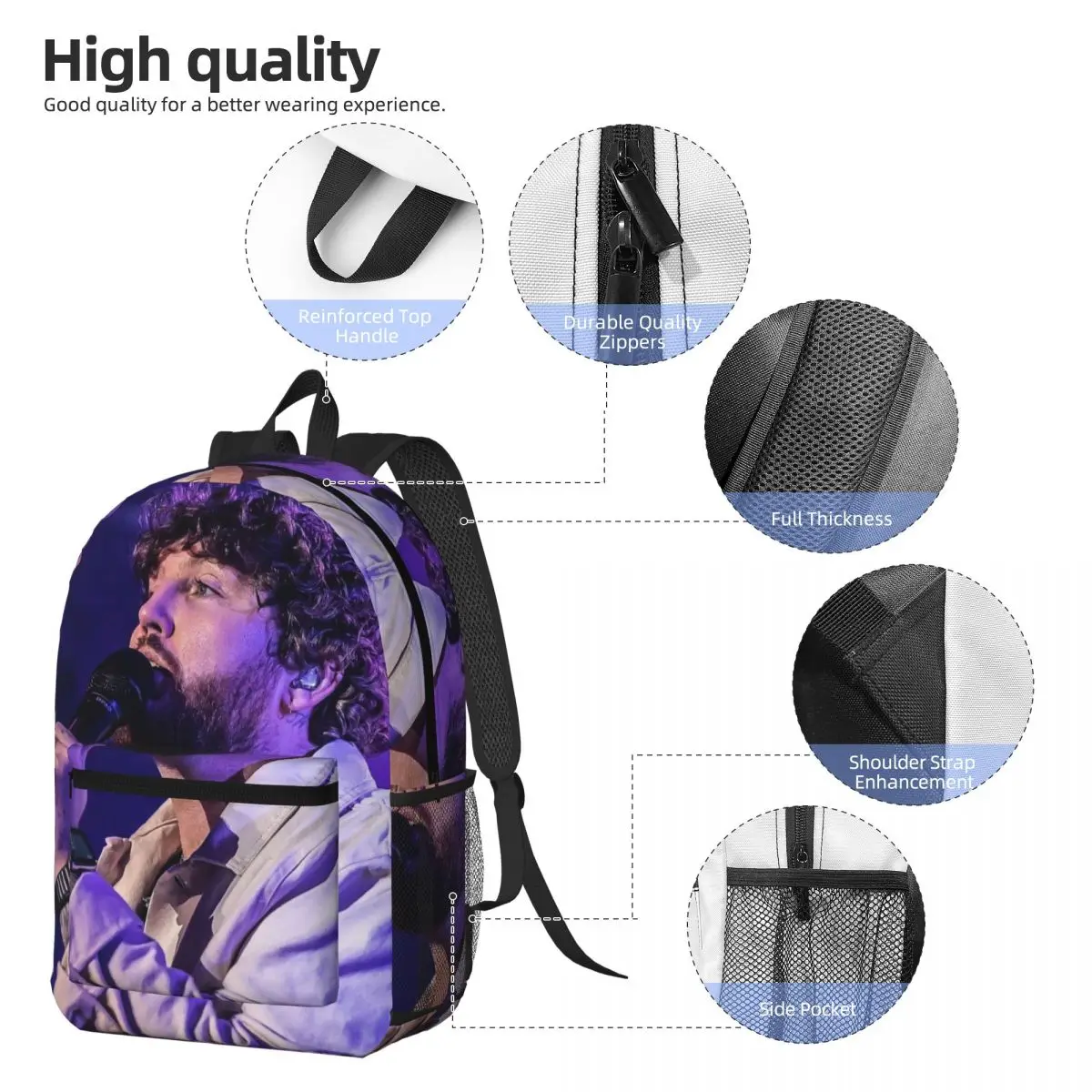 James Arthur Itll All Make Sense In The End Backpack Student BookBag Kids School Bag Laptop Shoulder Bags for Men Women