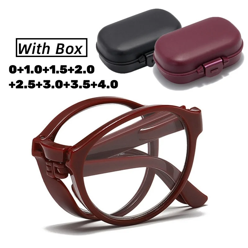 نظارات مكبرة عالية الوضوح قابلة للطي ومضادة للضوء الأزرق، مرآة قراءة مريحة