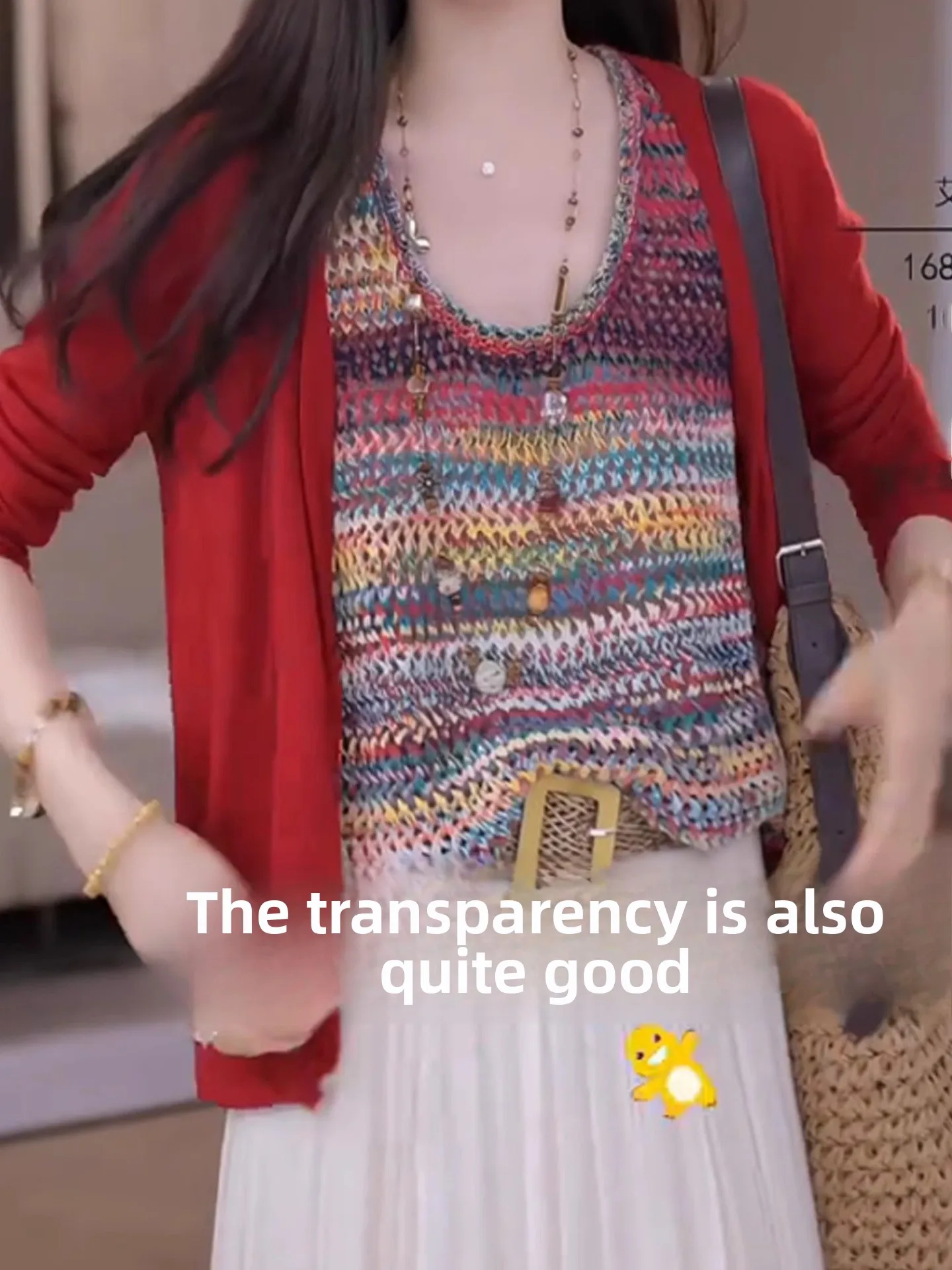 

Цветная блузка с вырезом, повседневный вязаный топ с скользящим вырезом, летний универсальный женский жилет в полоску с узором для поездок на работу