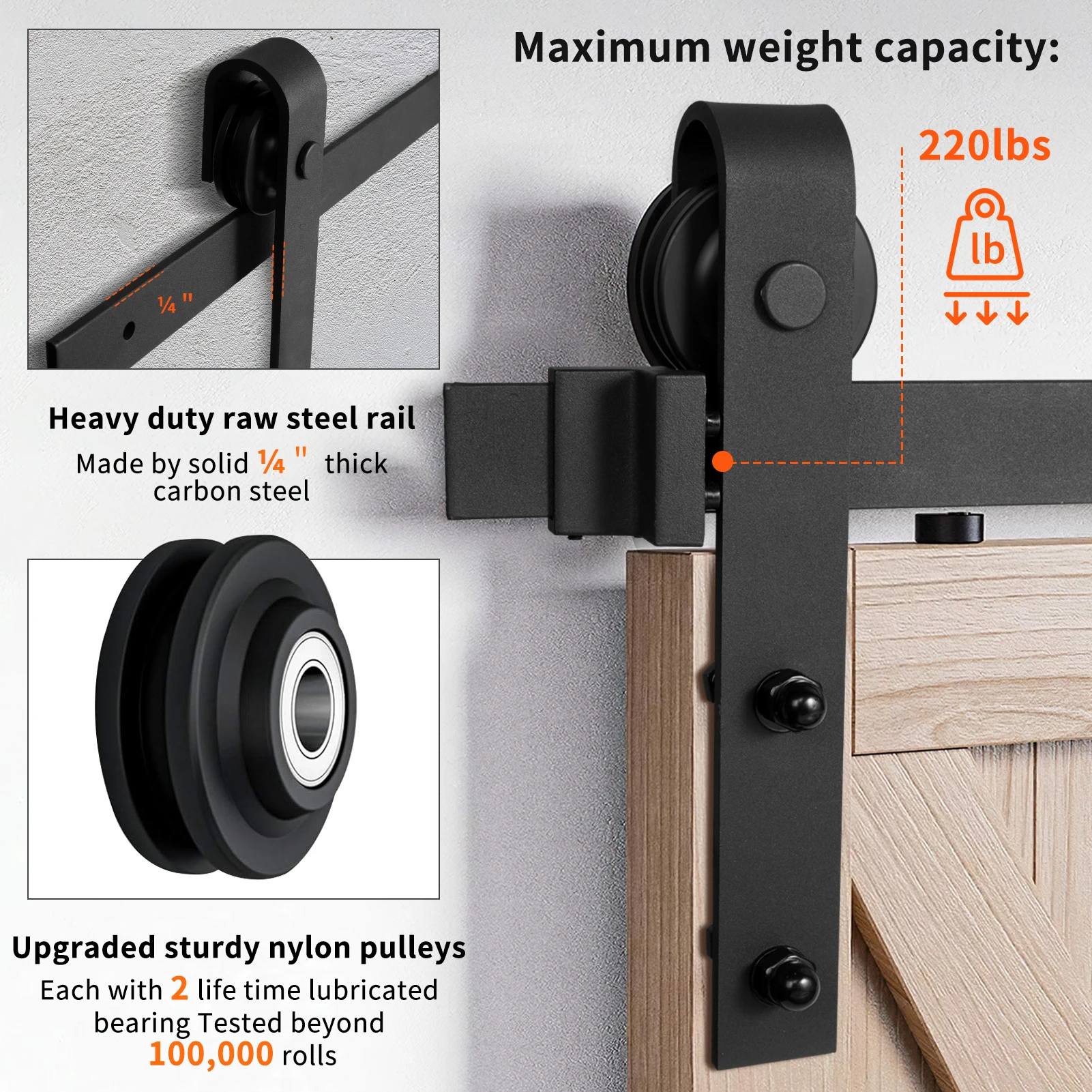 مسارات باب الحظيرة الأثاث المعدني الشرائح باب الحظيرة الأجهزة معلقة السكك الحديدية المنزل انزلاق الباب مسار الحظيرة نظام باب الحظيرة الشريحة عدة #4