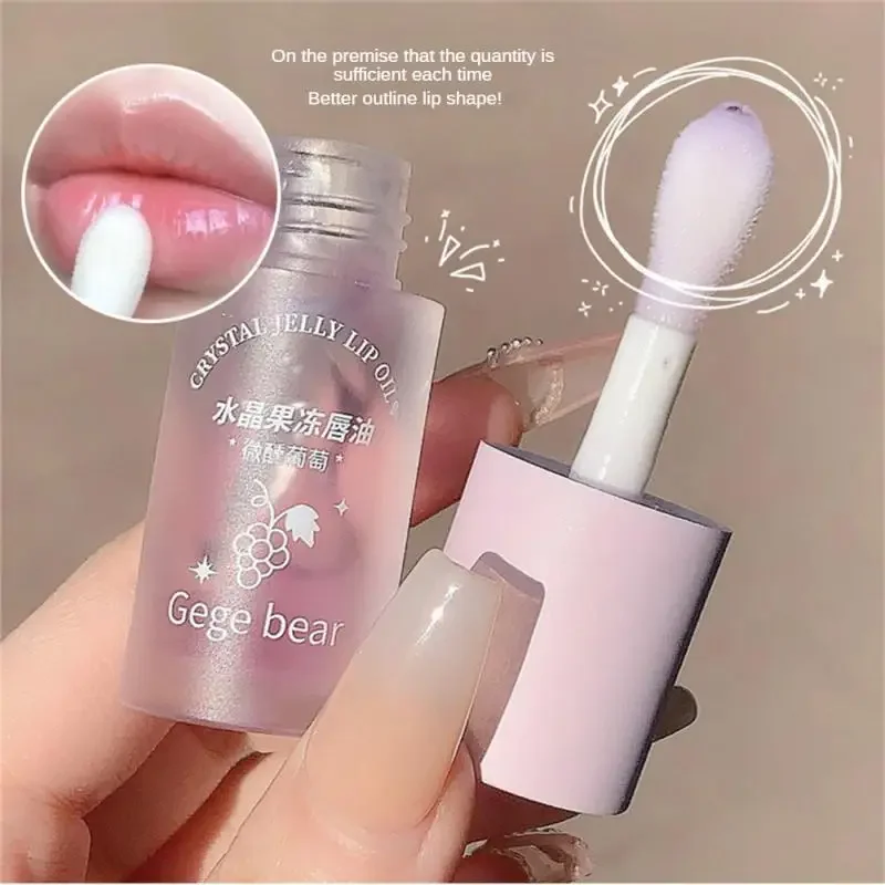 Lip Glaze Soft Lasting Repair Waterproof Lip น้ําผึ้งคริสตัล Jelly Lip Oil Mirror ลิปกลอสลิปสติกปากกา Moisturizing โปร่งใส