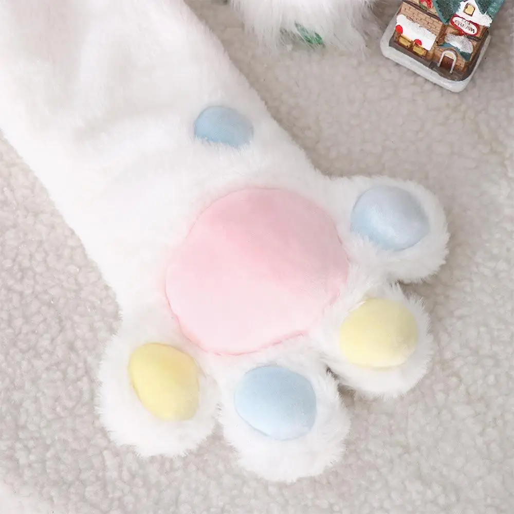 Soft Plush Cartoon Cute Sound Fun Toys Mittens Winter Mittshand Simulation Costume Mittens Cartoon Cat Paw Props Animals Toy