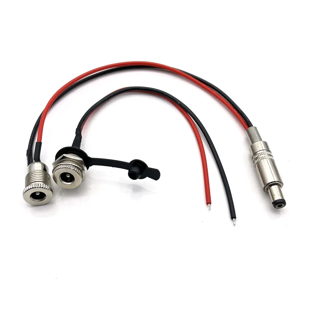 5.5x2.1 5.5*2.5mm metal 5a DC-099 dc power supply threaded charging socket panel mount connector jack f