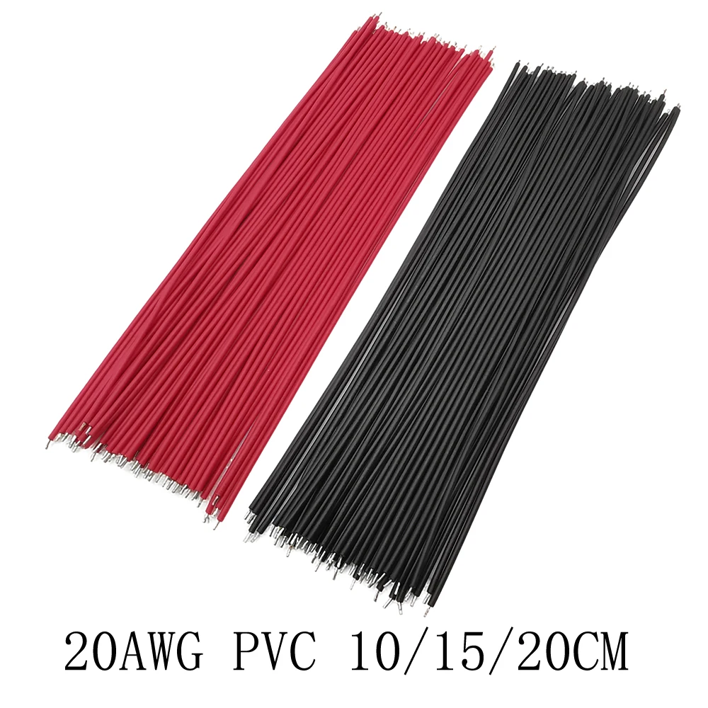 

100Pcs 20AWG Breadboard Jumper Wire Cable PCB Solder PVC Flexible 1007 20AWG Tin-plating Electronic Connection Wires 10/15/20CM
