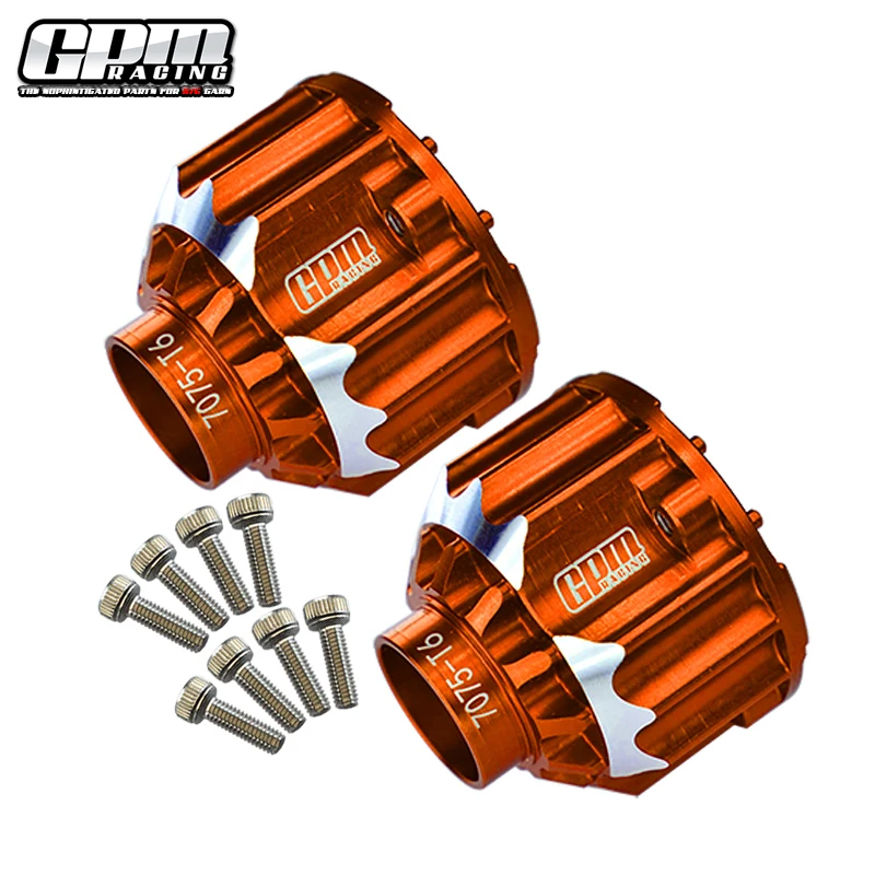 GPM Aluminum 7075-T6 Front+Rear Differential Case For TRAXXAS 1/5 4WD X-MAXX 6S/8S MONSTER TRUCK