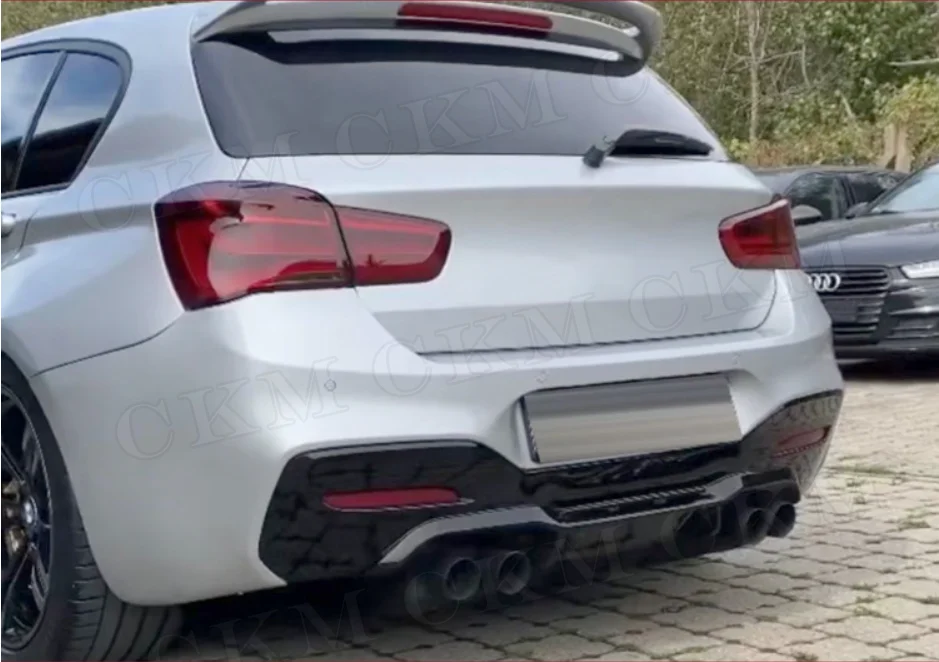 

Накладки-диффузоры на задний бампер из глянцевого черного материала CKMUUER для BMW 1 серии F20 M Sport M135i M140i 2015-2018 гг.