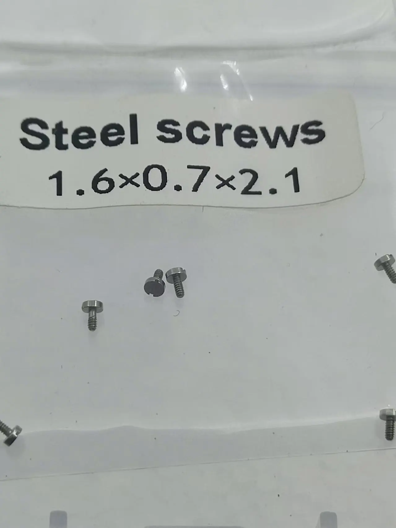 10PCS Watch accessories back cover with all steel flat screws 0.8/0.9/1.0/1.2/1.4, universal for all steel screws