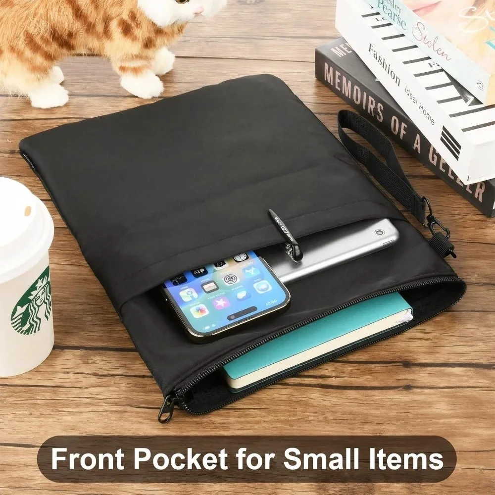 with Zipper Book Sleeves Lightweight Stain-resistant Book Covers Travel Accessory Water-resistant Book Protector Pouch