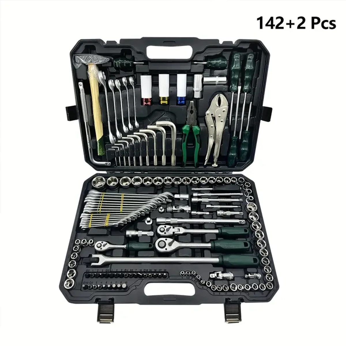 

144-piece multifunctional socket wrench set Combination casing ratchet plate manual repair hardware Auto repair kit set