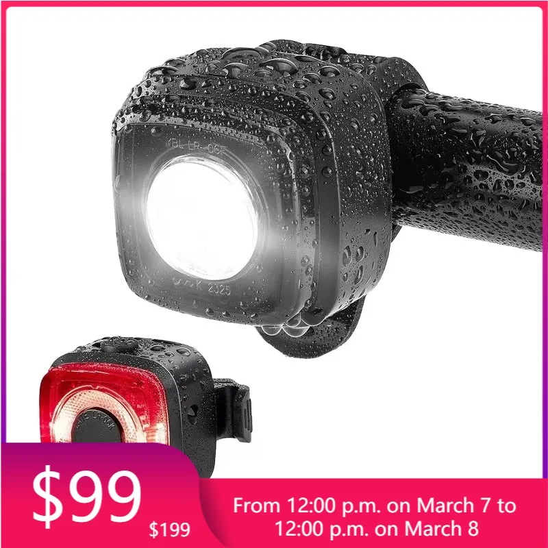 

STLF USB Rechargeable Front Rear LED Lights 600mAh Battery Powered ABS Material Handlebar Night Riding Low MOQ Parts Bike Light