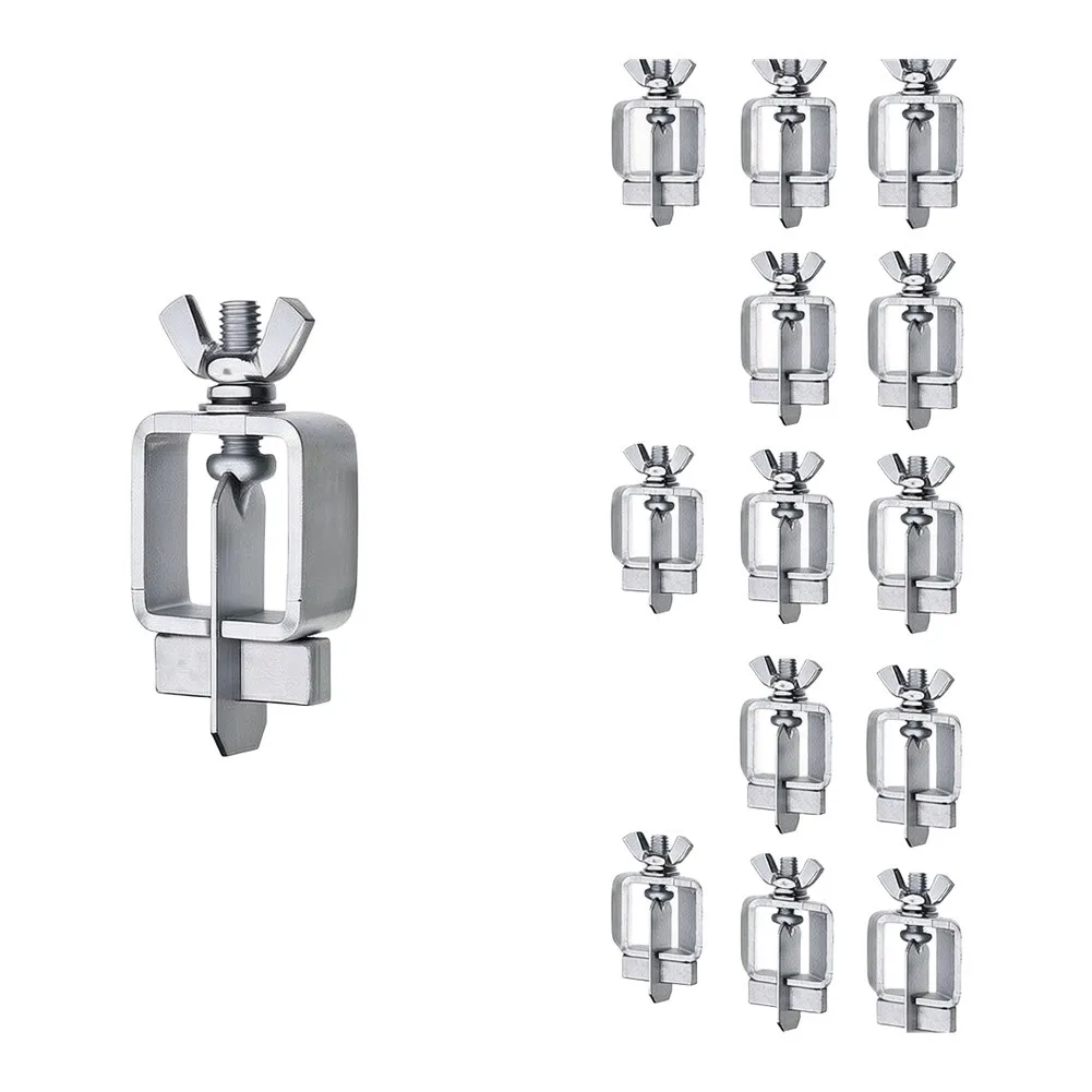 Welding Butt Clamp Set 14pcs Made of Metal for Holding Components in Place During Welding with Consistent Jaw Performance