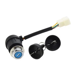 Universal 5 Pin Motorcycle Ignition Switch Key With Wire For 250cc 150cc 125cc 110cc ATV Moto Motorbike Start Switch Door Locks