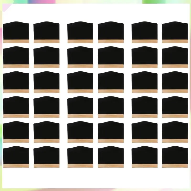 

B23B 36Pack Mini Chalkboard Signs, Kitchen Notes Chalk Boards With Stands 10X7.2Cm Small Blackboard Message Tabletop Board