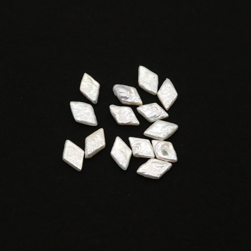 

Natural Freshwater Rhombus Pearls Beads Baroque Style No Holes Beads for Exquisite Women's Necklace Bracelet Jewelry Making