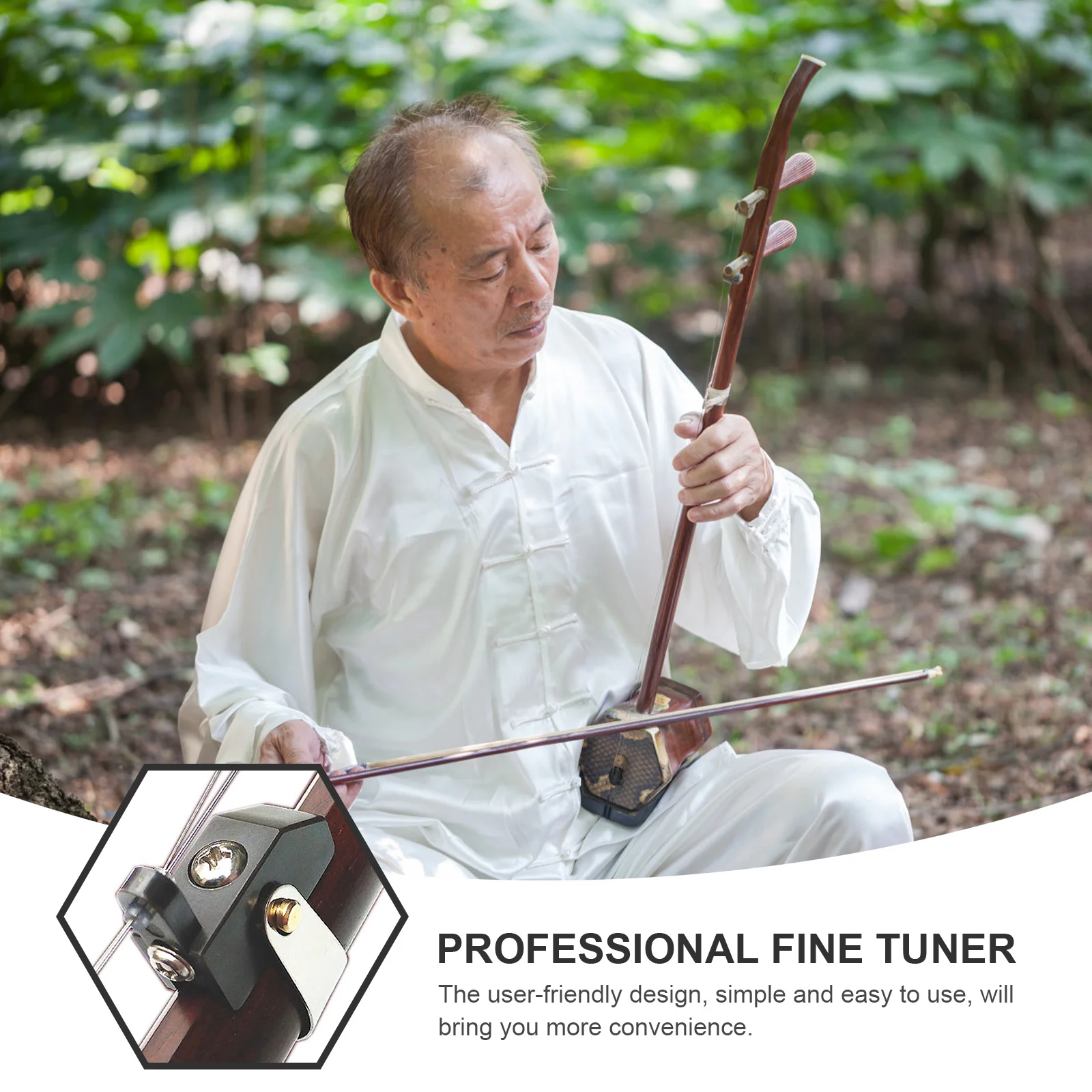 

Stainless Steel Erhu Qianjin String Adjuster Professional Fine Tuner For Violin Uke Multifunctional Metal Parts Accessory