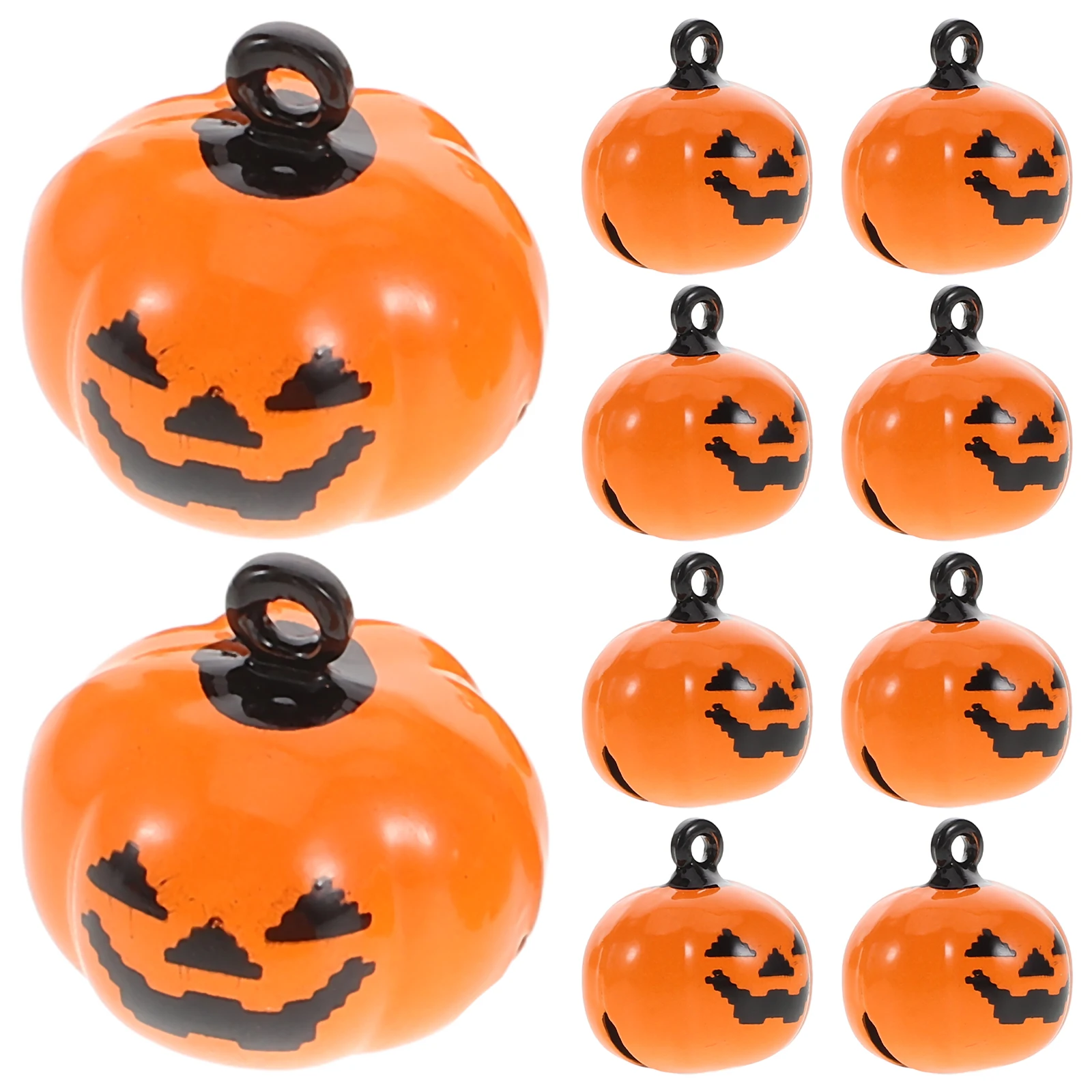 

20pcs Pumpkin Shape Pet Bells Small Jingle Copper Charm Ornaments Mini Decoration DIY Outdoor Cat Dog Necklace