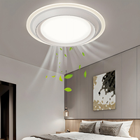 Jelena Ceiling Fan with Light 220V Remote Control Decoration Home Hidden Fan Blades Electric Fan Living Room Ceiling Light