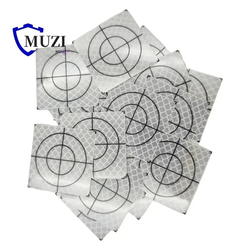 100Pcs Size 20/30/40/50/60MM Reflector Sheet For Leica Total Station Survey Geography White Target Sheet Reflective Sticker